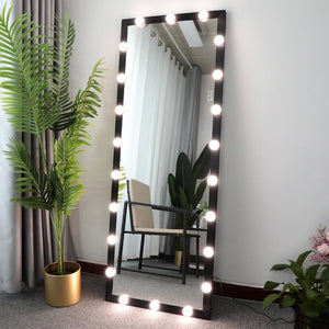 English Elm Hollywood LED Lighted Full Body Vanity Mirror with Touch Control for Bedroom Dressing W708P588813