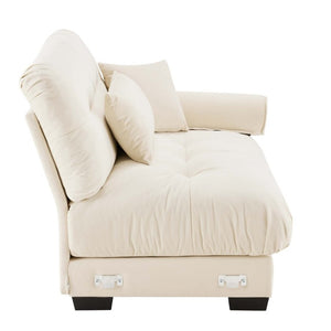 English Elm Milano Velvet Sectional Sofa Right Facing Modular Piece with Bolster Arms and Pillows W714P228718