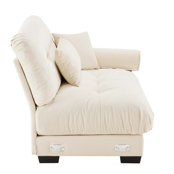 English Elm Milano Velvet Sectional Sofa Right Facing Modular Piece with Bolster Arms and Pillows W714P228718