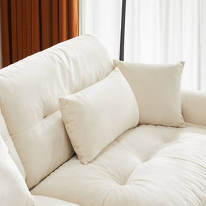 English Elm Milano Velvet Sectional Sofa Right Facing Modular Piece with Bolster Arms and Pillows W714P228718