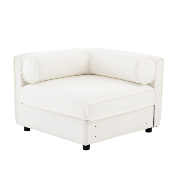 English Elm 24Corner Chenille Modular Sectional Sofa with Storage and Ergonomic Cylindrical Armrests W714P271846