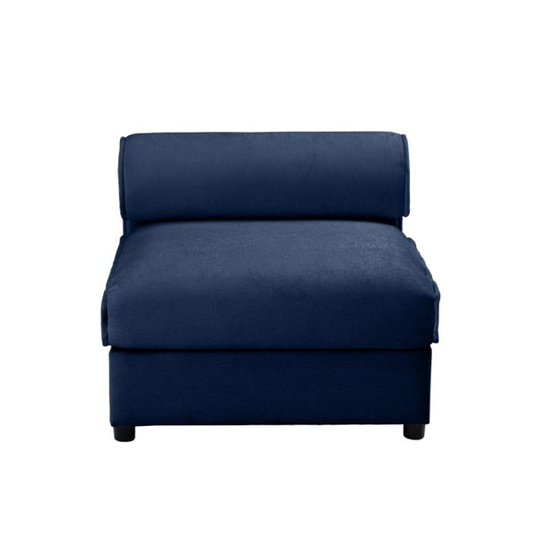 English Elm 24Armless Modular Chenille Sectional Sofa with Storage and Cylindrical Backrest Design W714P271864