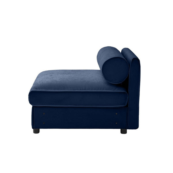 English Elm 24Armless Modular Chenille Sectional Sofa with Storage and Cylindrical Backrest Design W714P271864