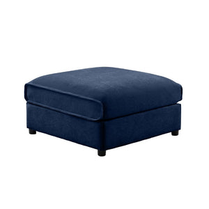 English Elm 24 Cylindrical Chenille Storage Ottoman Modular Sectional Accent for Living Room W714P271865