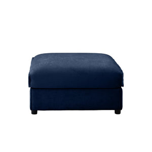 English Elm 24 Cylindrical Chenille Storage Ottoman Modular Sectional Accent for Living Room W714P271865