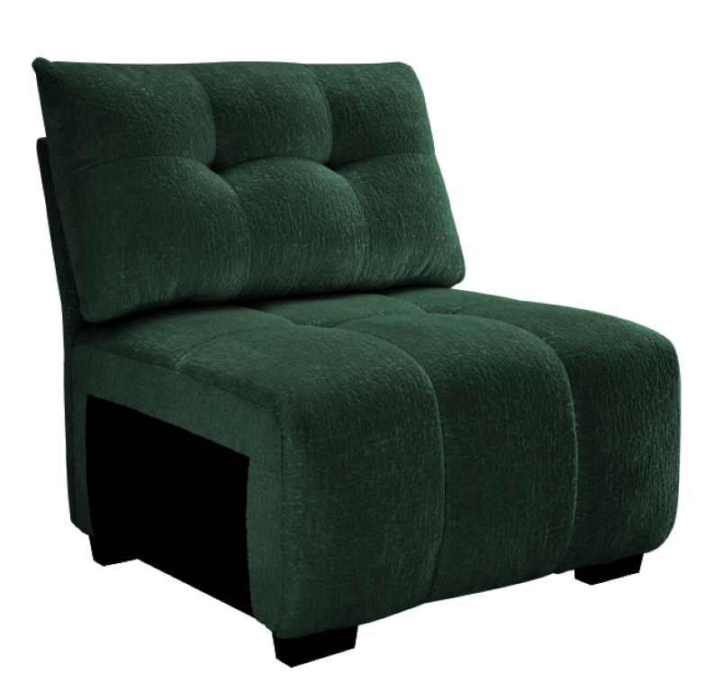 English Elm 33 Chenille Tufted Armless Modular Seat for Sectional or Compact Living Room W714P292708