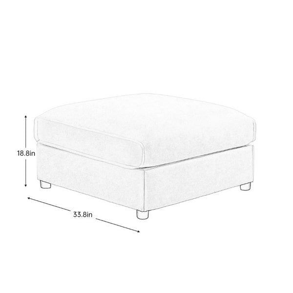 English Elm 24 Piece Chenille Modular Sectional Sofa with Hidden Storage and Ergonomic Cylindrical Arms W714P304936