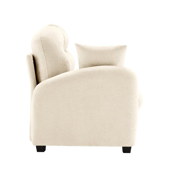 English Elm Sofa Modular Chenille Sectional with Tufted Pleated Back for Modern Living Rooms Beige LSF W714P348485