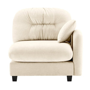 English Elm Sofa Modular Chenille Sectional with Tufted Pleated Back for Modern Living Rooms Beige RSF W714P348495