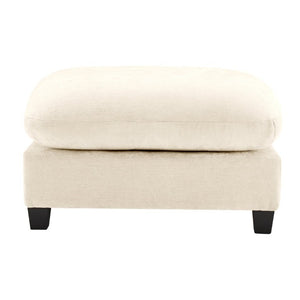 English Elm Ottoman Chenille Tufted Footrest for Modular Sectional Living Room Seating Beige W714P348500