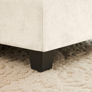English Elm Ottoman Chenille Tufted Footrest for Modular Sectional Living Room Seating Beige W714P348500
