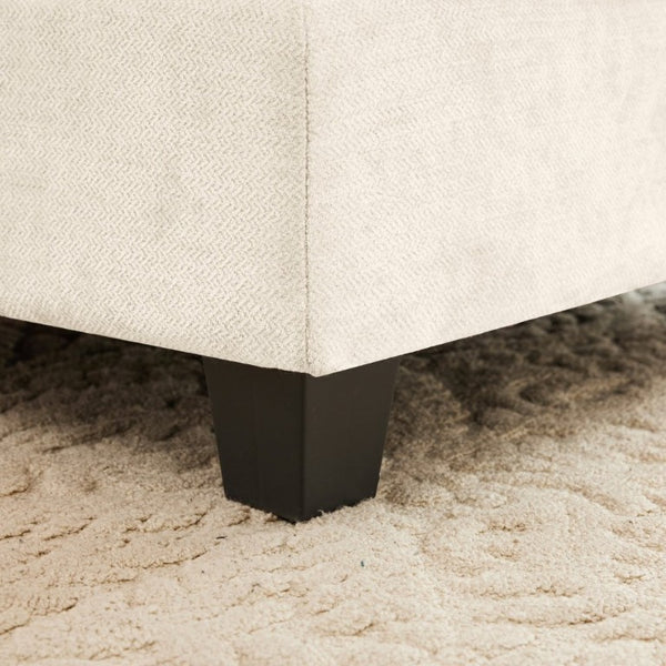English Elm Ottoman Chenille Tufted Footrest for Modular Sectional Living Room Seating Beige W714P348500