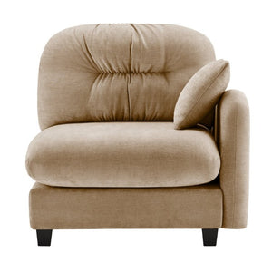 English Elm Sofa Modular Chenille Sectional with Tufted Pleated Back for Modern Living Rooms Camel RSF W714P348502