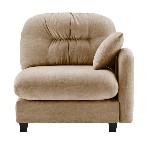 English Elm Sofa Modular Chenille Sectional with Tufted Pleated Back for Modern Living Rooms Camel RSF W714P348502