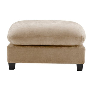English Elm Ottoman Chenille Tufted Footrest for Modular Sectional Living Room Seating Camel W714P348506