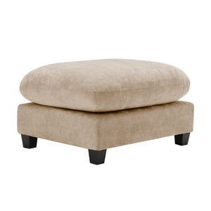 English Elm Ottoman Chenille Tufted Footrest for Modular Sectional Living Room Seating Camel W714P348506