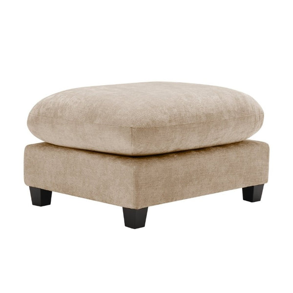 English Elm Ottoman Chenille Tufted Footrest for Modular Sectional Living Room Seating Camel W714P348506