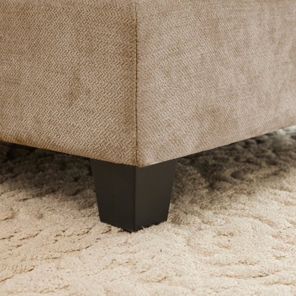 English Elm Ottoman Chenille Tufted Footrest for Modular Sectional Living Room Seating Camel W714P348506