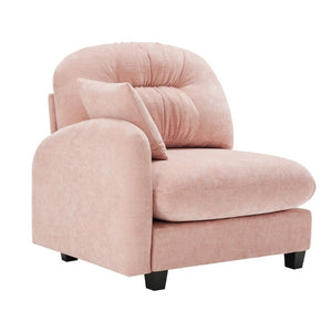 English Elm Sofa Modular Chenille Sectional with Tufted Pleated Back for Modern Living Rooms Pink LSF W714P348507