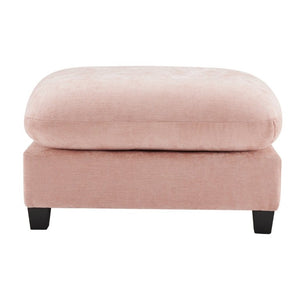 English Elm Ottoman Chenille Tufted Footrest for Modular Sectional Living Room Seating Pink W714P348518