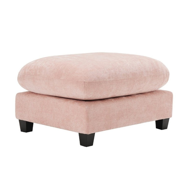 English Elm Ottoman Chenille Tufted Footrest for Modular Sectional Living Room Seating Pink W714P348518