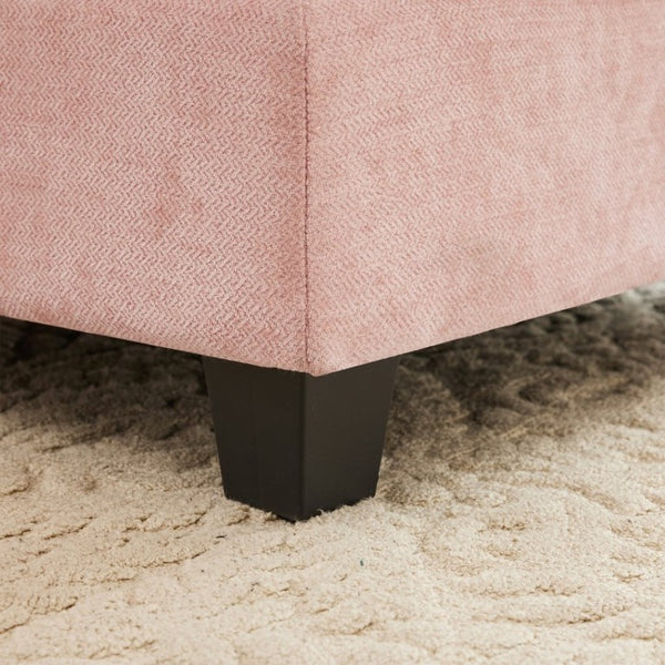 English Elm Ottoman Chenille Tufted Footrest for Modular Sectional Living Room Seating Pink W714P348518