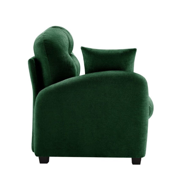 English Elm Sofa Modular Chenille Sectional with Tufted Pleated Back for Modern Living Rooms Green LSF W714P348585