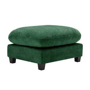 English Elm Ottoman Chenille Tufted Footrest for Modular Sectional Living Room Seating Green W714P348663