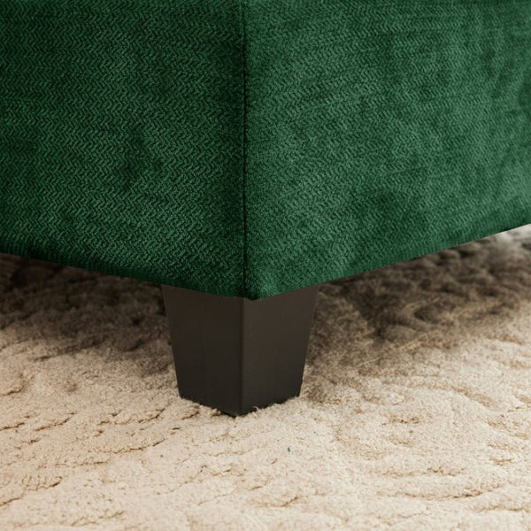 English Elm Ottoman Chenille Tufted Footrest for Modular Sectional Living Room Seating Green W714P348663