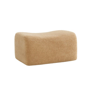 English Elm Ottoman Teddy Plush Modular Sectional Sofa with Curved Arms and Flexible Seating Layout Camel W714P357228
