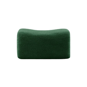 English Elm Ottoman Teddy Plush Modular Sectional Sofa with Curved Arms and Flexible Seating Layout Green W714P357247