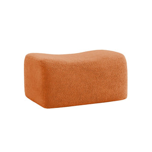 English Elm Ottoman Teddy Plush Modular Sectional Sofa with Curved Arms and Flexible Seating Layout W714P357251