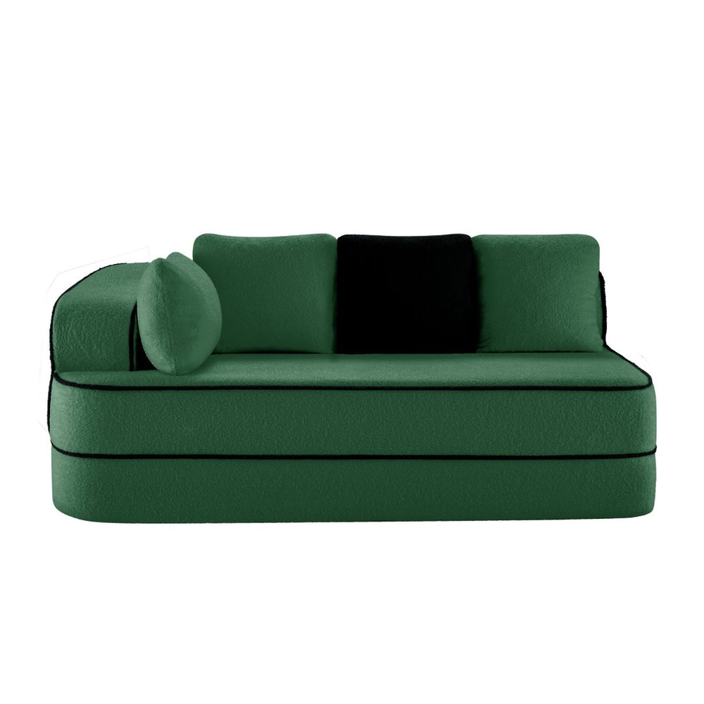 English Elm Elysees Modular Sectional Sofa Plush Teddy Fleece Cloud Comfort Living Room Seating Left 2-seater W714P360844