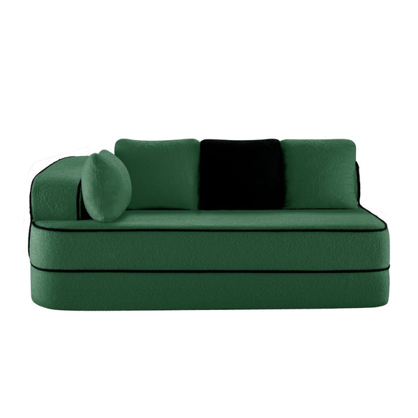 English Elm Elysees Modular Sectional Sofa Plush Teddy Fleece Cloud Comfort Living Room Seating Left 2-seater W714P360844
