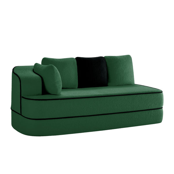 English Elm Elysees Modular Sectional Sofa Plush Teddy Fleece Cloud Comfort Living Room Seating Left 2-seater W714P360844