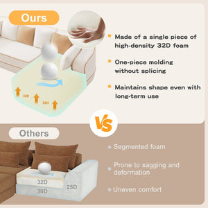 English Elm Elysees Cloud Soft Teddy Velvet Sectional Sofa with Adjustable Recline for Living Room White Left Chaise W714P360897