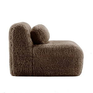 English Elm Aviana Armless Modular Sofa Plush Upholstered Low Profile Living Room Sectional Chocolate W714P380150