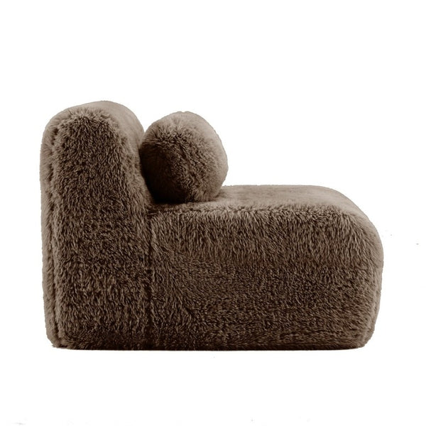 English Elm Aviana Armless Modular Sofa Plush Upholstered Low Profile Living Room Sectional Chocolate W714P380150