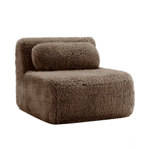 English Elm Aviana Armless Modular Sofa Plush Upholstered Low Profile Living Room Sectional Chocolate W714P380150