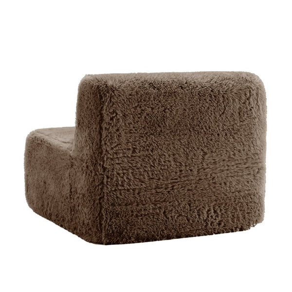 English Elm Aviana Armless Modular Sofa Plush Upholstered Low Profile Living Room Sectional Chocolate W714P380150