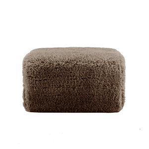 English Elm Aviana Modular Plush Ottoman Linkable Sectional Piece with Cloud Comfort Foam Chocolate W714P380182