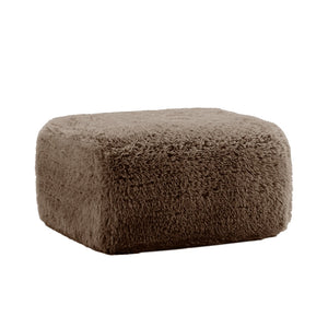 English Elm Aviana Modular Plush Ottoman Linkable Sectional Piece with Cloud Comfort Foam Chocolate W714P380182