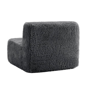 English Elm Aviana Armless Modular Sofa Plush Upholstered Low Profile Living Room Sectional Dark Grey W714P380193