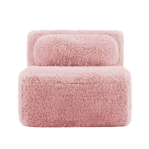 English Elm Aviana Armless Modular Sofa Plush Upholstered Low Profile Living Room Sectional Pink W714P380197