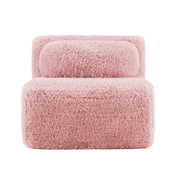 English Elm Aviana Armless Modular Sofa Plush Upholstered Low Profile Living Room Sectional Pink W714P380197