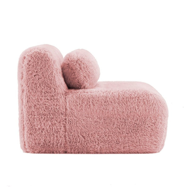 English Elm Aviana Armless Modular Sofa Plush Upholstered Low Profile Living Room Sectional Pink W714P380197
