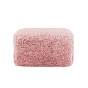 English Elm Aviana Modular Plush Ottoman Linkable Sectional Piece with Cloud Comfort Foam Pink W714P380198