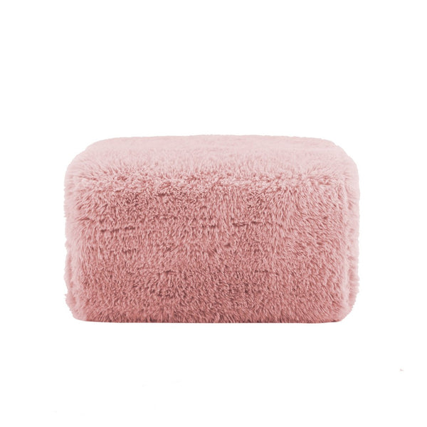 English Elm Aviana Modular Plush Ottoman Linkable Sectional Piece with Cloud Comfort Foam Pink W714P380198