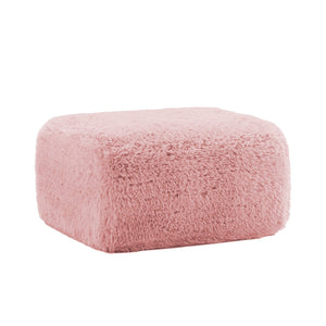 English Elm Aviana Modular Plush Ottoman Linkable Sectional Piece with Cloud Comfort Foam Pink W714P380198