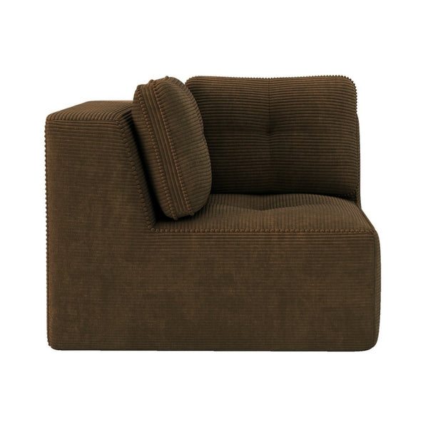 English Elm Corner Modular Sectional Sofa Soft Corduroy Upholstery Deep Seating Lounge W714P417401